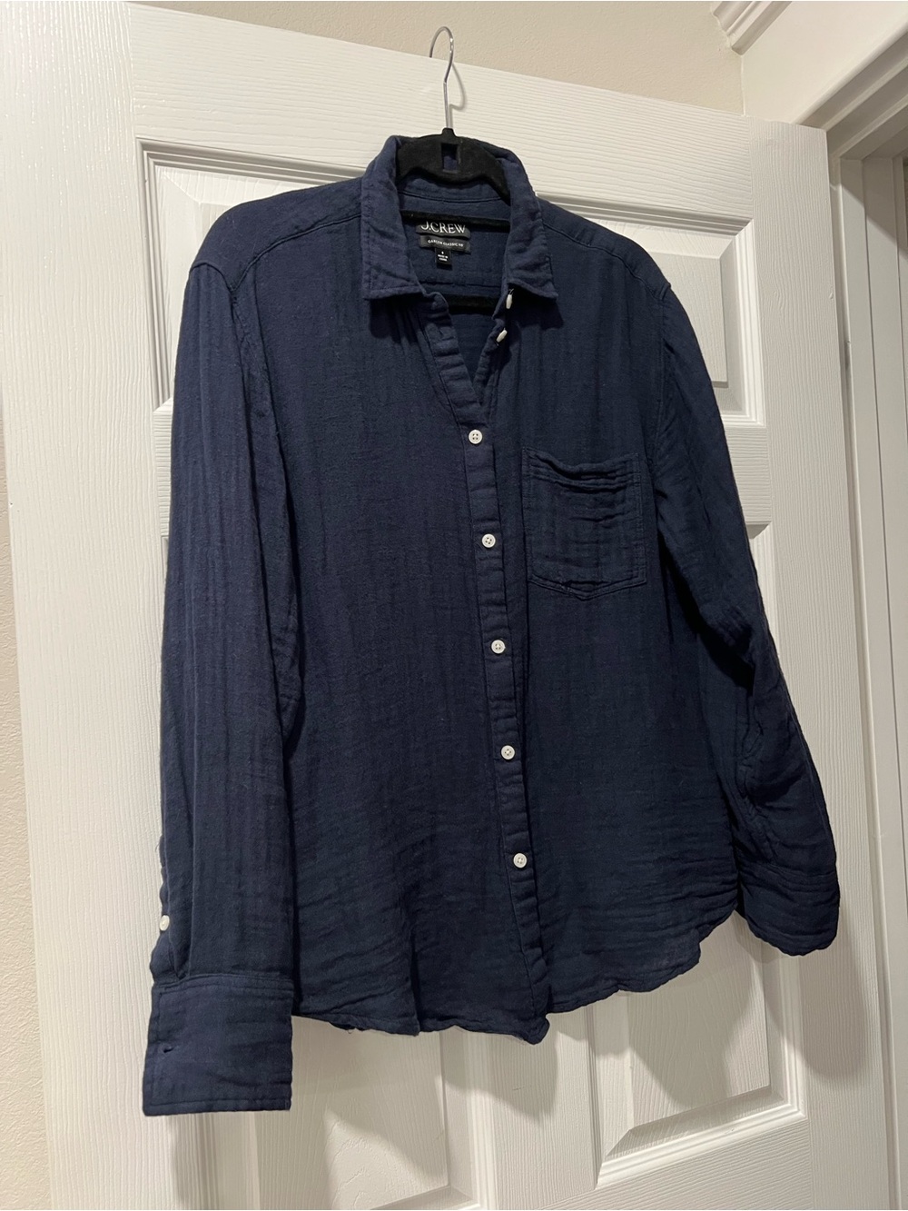 J. Crew Dark Navy Long-Sleeve Button-Down Shirt
